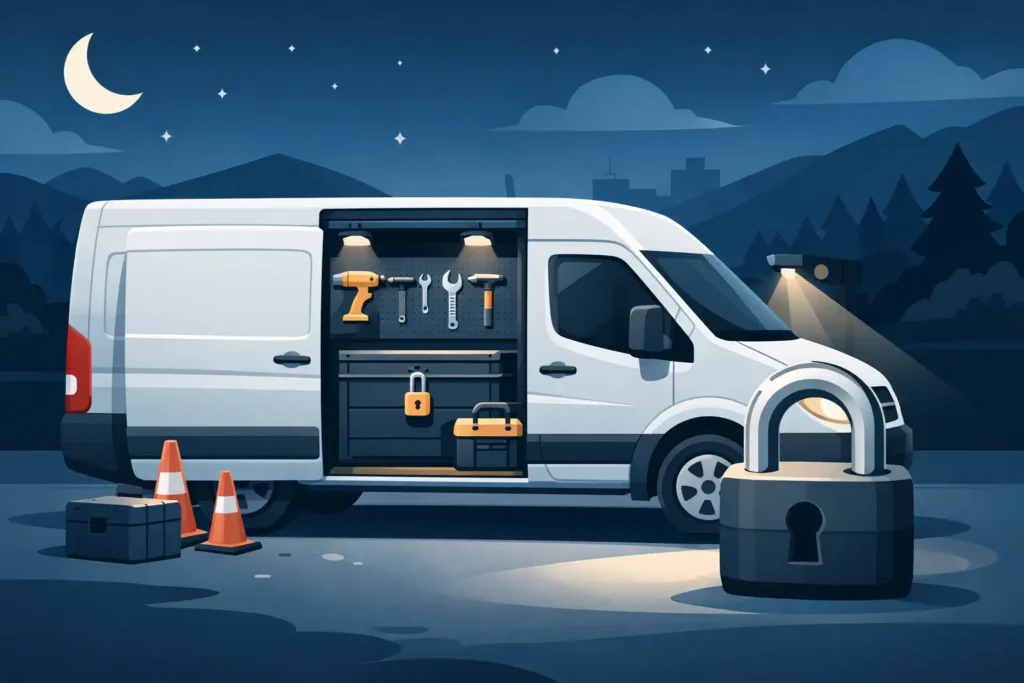 How to Secure Tools Overnight in Your Van